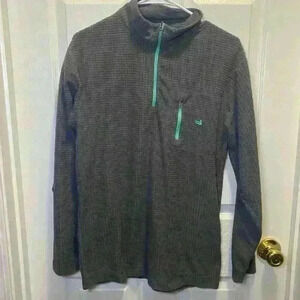 Southern Marsh 1/4 Zip Fleece FieldTec Waffle Gray Pullover Men's Size XS